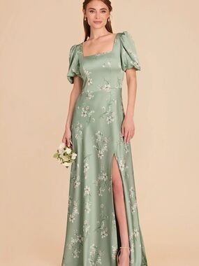 birdy grey sage shiny satin cindy wrap dress xs | Dresses | Birdy Grey Olive Green 071126MD-35%